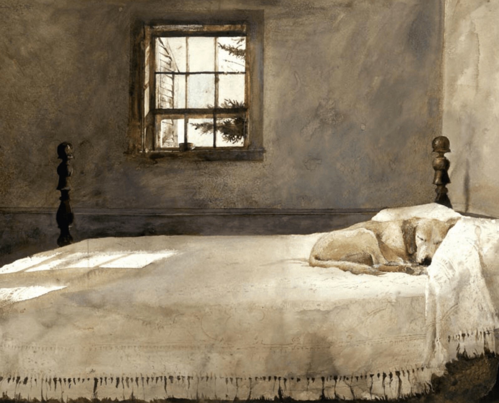 Andrew Wyeth、ALVARO'S BEDROOM Andrew Wyeth | Master Bedroom (ca. 1985) | Available for