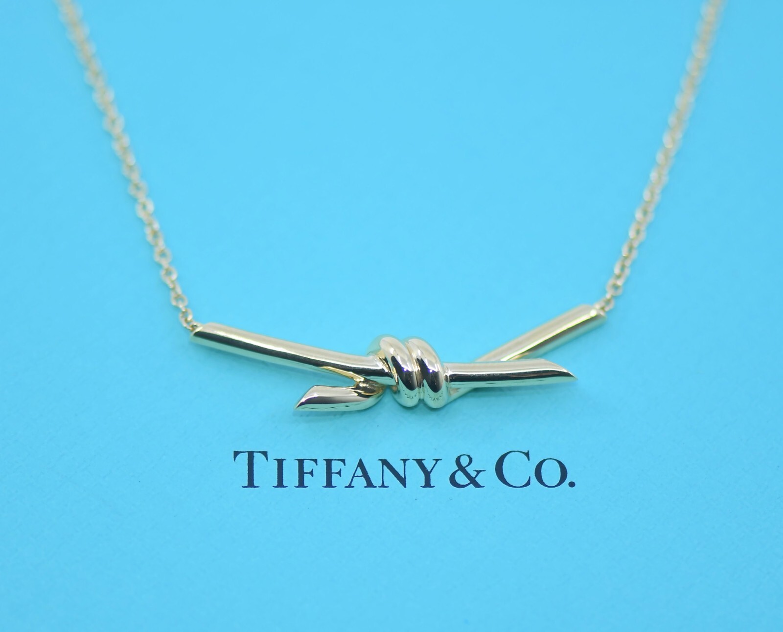 【Tiffany & Co】 Knot’s☆Yellow Gold 18k シングル リング Tiffany Knot Double Row Ring in Yellow Gold with Diamonds