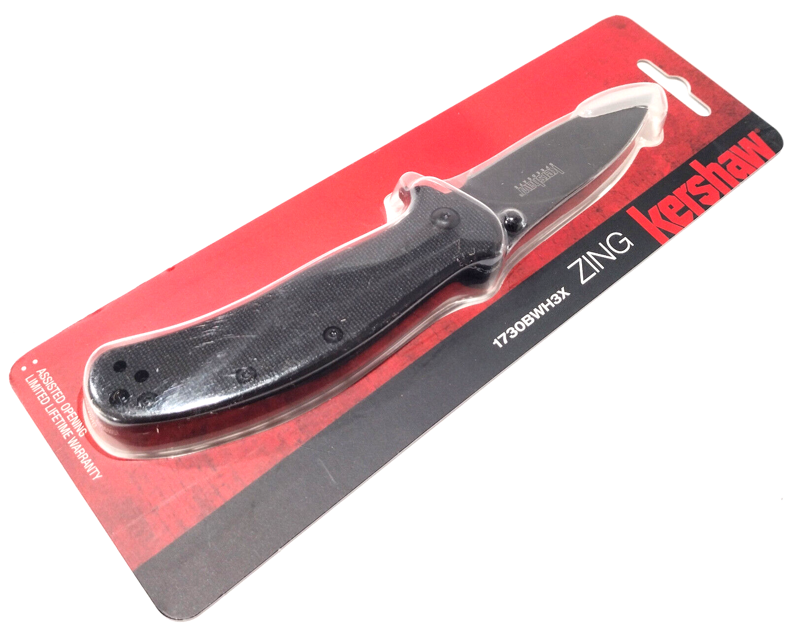 KERSHAW KS1730 Black ZING Spring Open Assisted Tactical Folding Pocket Knife EDC