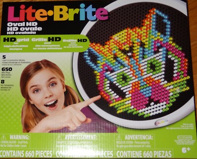 Lite Brite Oval HD with 5 Light & Animation Modes & 8 Templates 2250