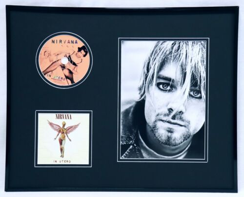 Kurt Cobain Framed 16x20 Nirvana In Utero CD & Photo Display