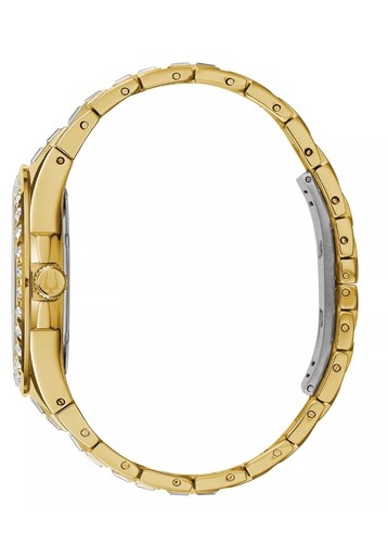 Pre-owned Bulova Men's Quartz Gold-tone Swarovski Crystals 42mm Watch 98a239