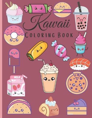 Kawaii Coloring Book: Cute kawaii coloring book to enjoy by Riya Smiley (English