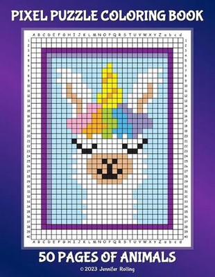 Pixel Puzzle Coloring Book - 50 Pages of Animals: Book 1 - New Way to Color and 