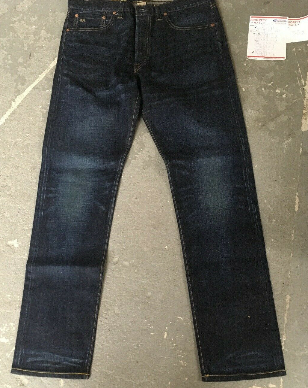 RRL double rl slim narrow men lightweight jeans selvage