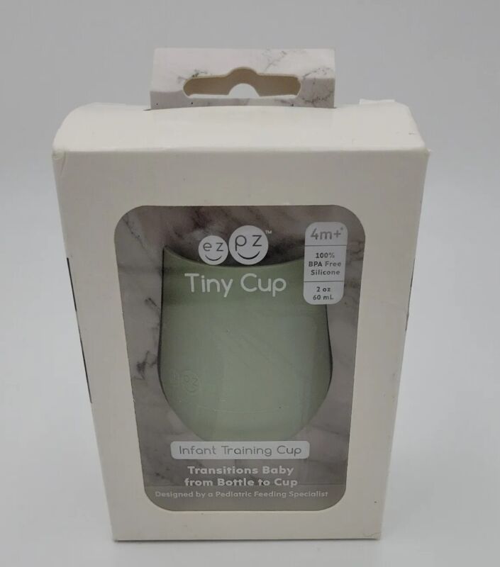 ezpz Tiny Cup Infant Baby Training Cup  Green 2oz  BPA Free 4 Month+ New