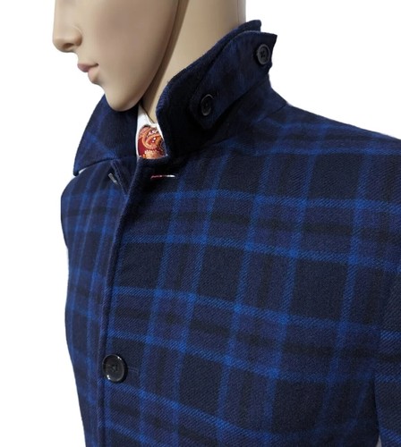 Pre-owned Paul Smith Ps  Mens Wool Check Slim Fit Epsom Overcoat Uk M , 38r Rrp £485 In Multicoloured