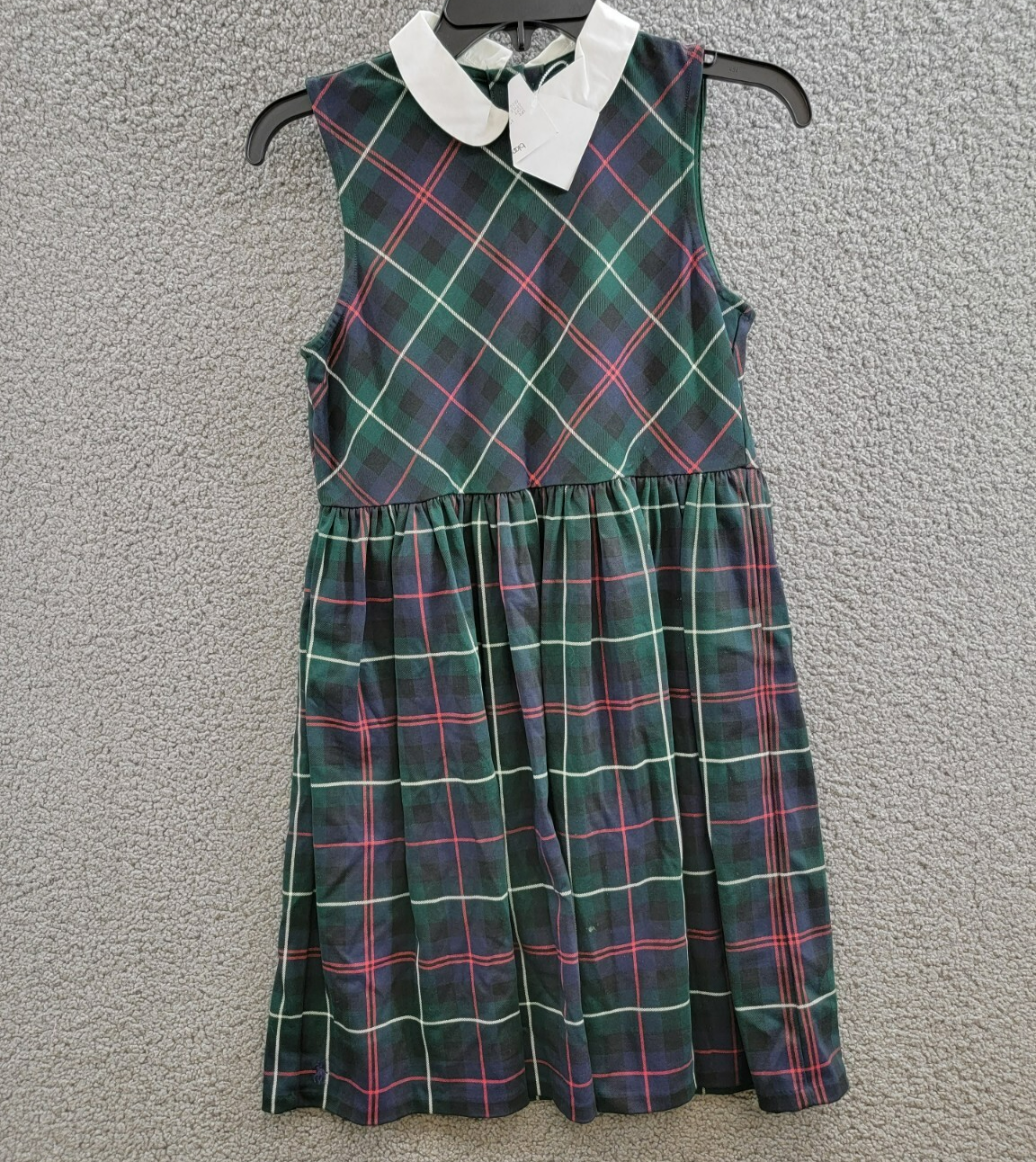 Polo Ralph Lauren Plaid Ponte Dress Big Girls XL (16) Multi Button Back Closure - Picture 2 of 16