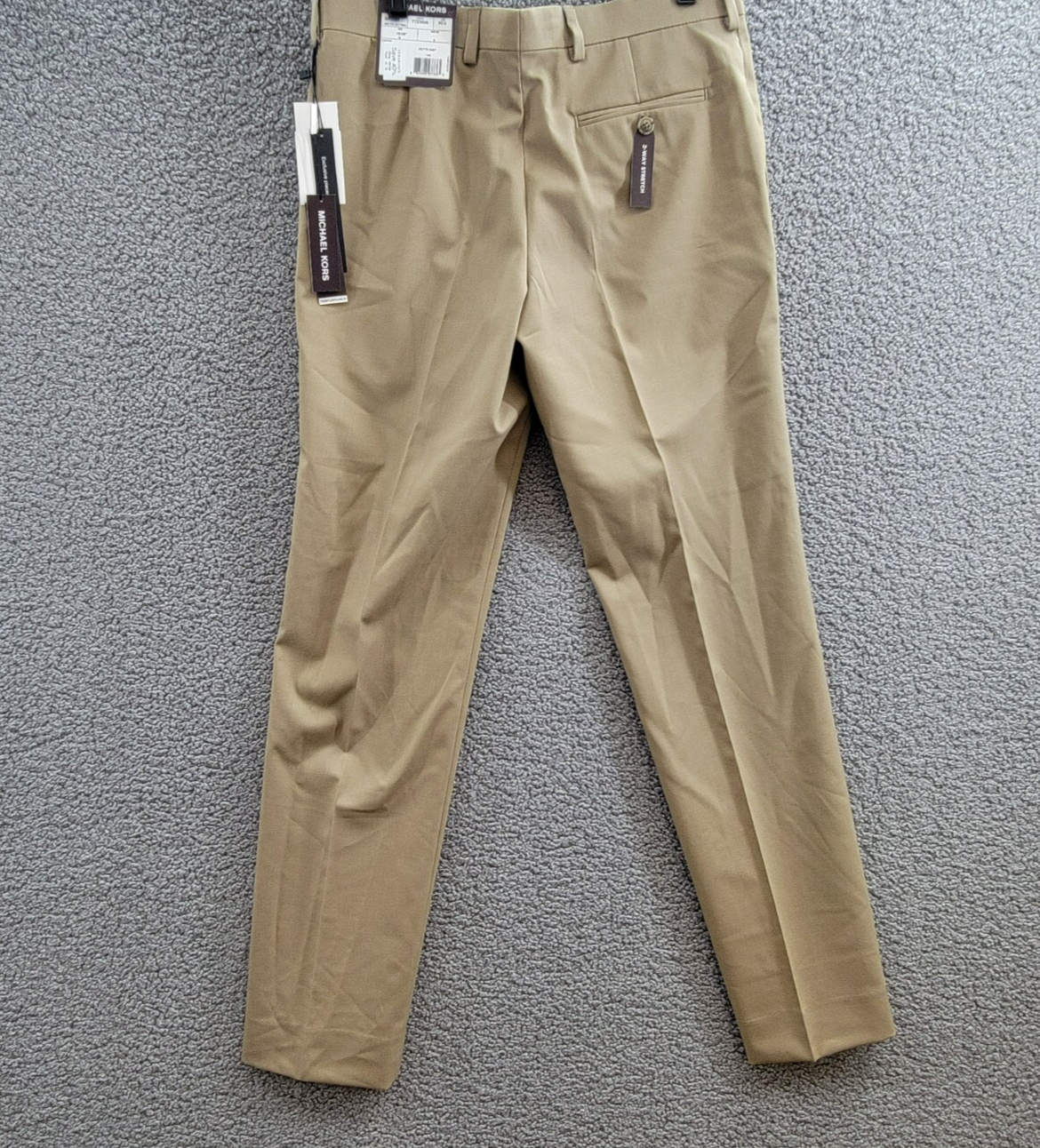Michael Kors Wool Blend Plain Dress Pants Boys' 18R Tan Zip Button Hook & Bar - Picture 11 of 16