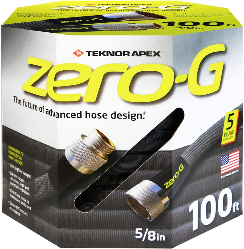Zero-G 4001-100 Garden Hose, 5/8" X 100', Gray