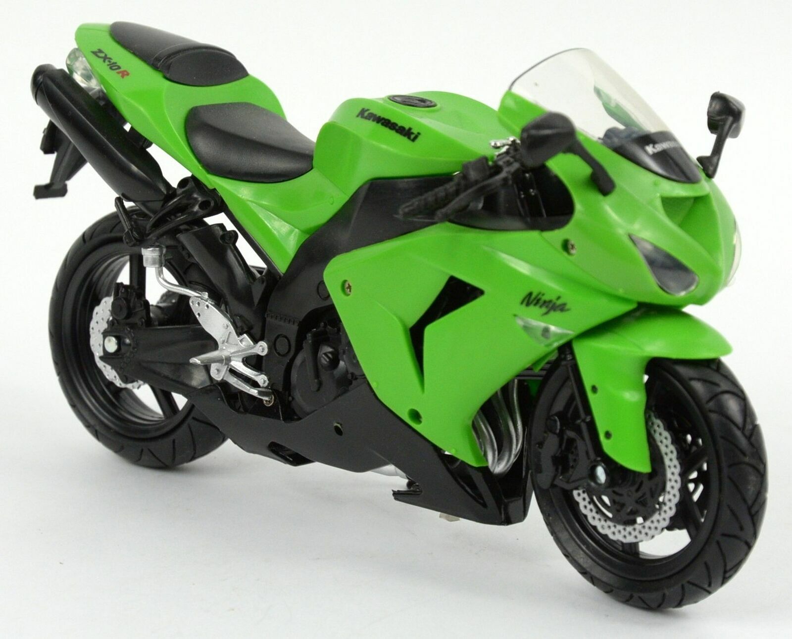 1/12 Scale Kawasaki Ninja ZX-10R Motorcycle Model - Diecast Metal & Plastic, Black
