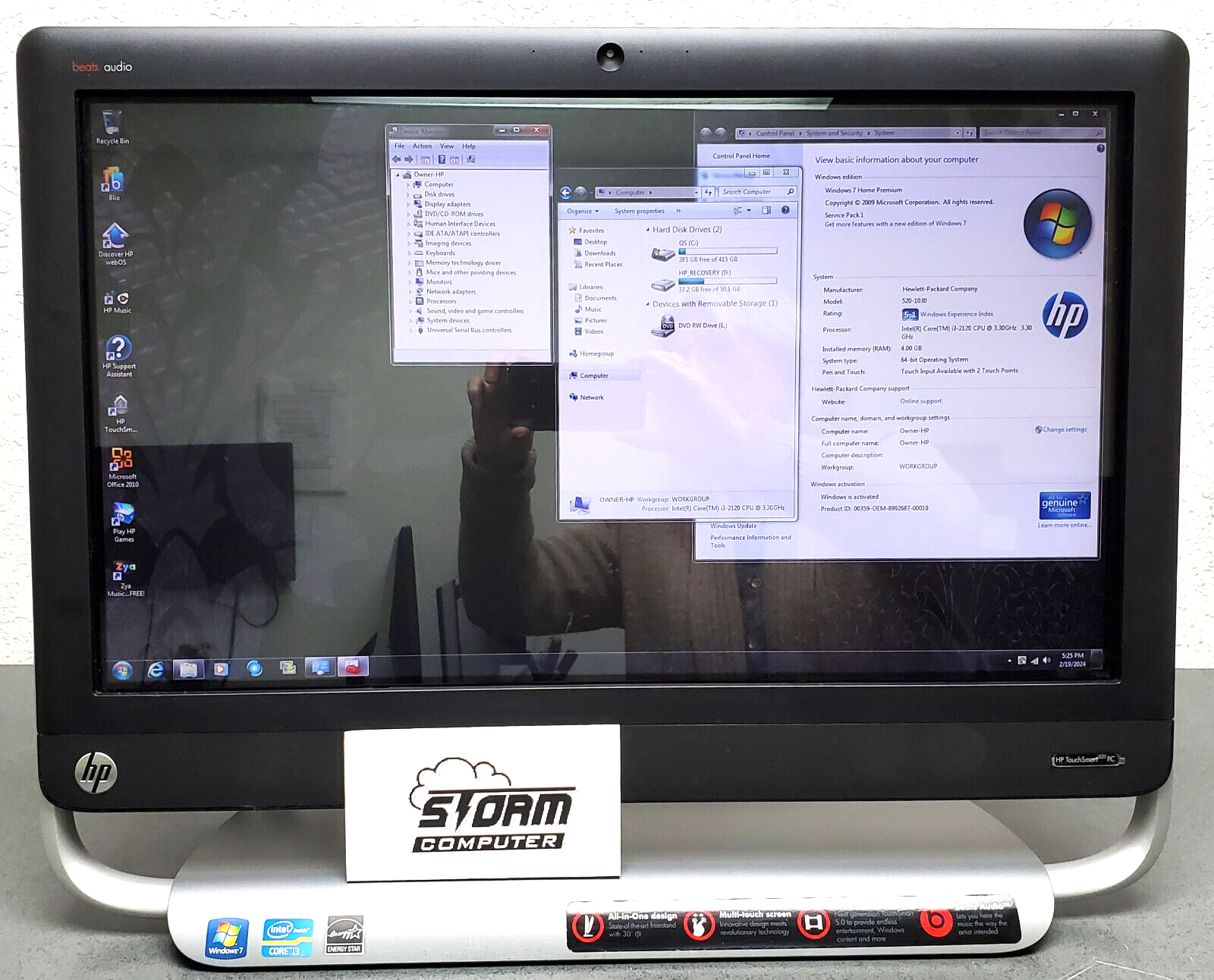 HP Touchsmart 520 All-in-One PC **Parts Only** QP790AA | eBay HP Touchsmart 520 All-in-One PC **Parts Only** QP790AA | eBay
