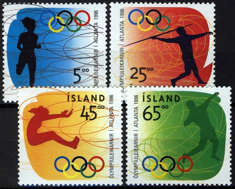 Iceland 1996, Summer Olympic Games, Atlanta set MNH, Mi 850-53 