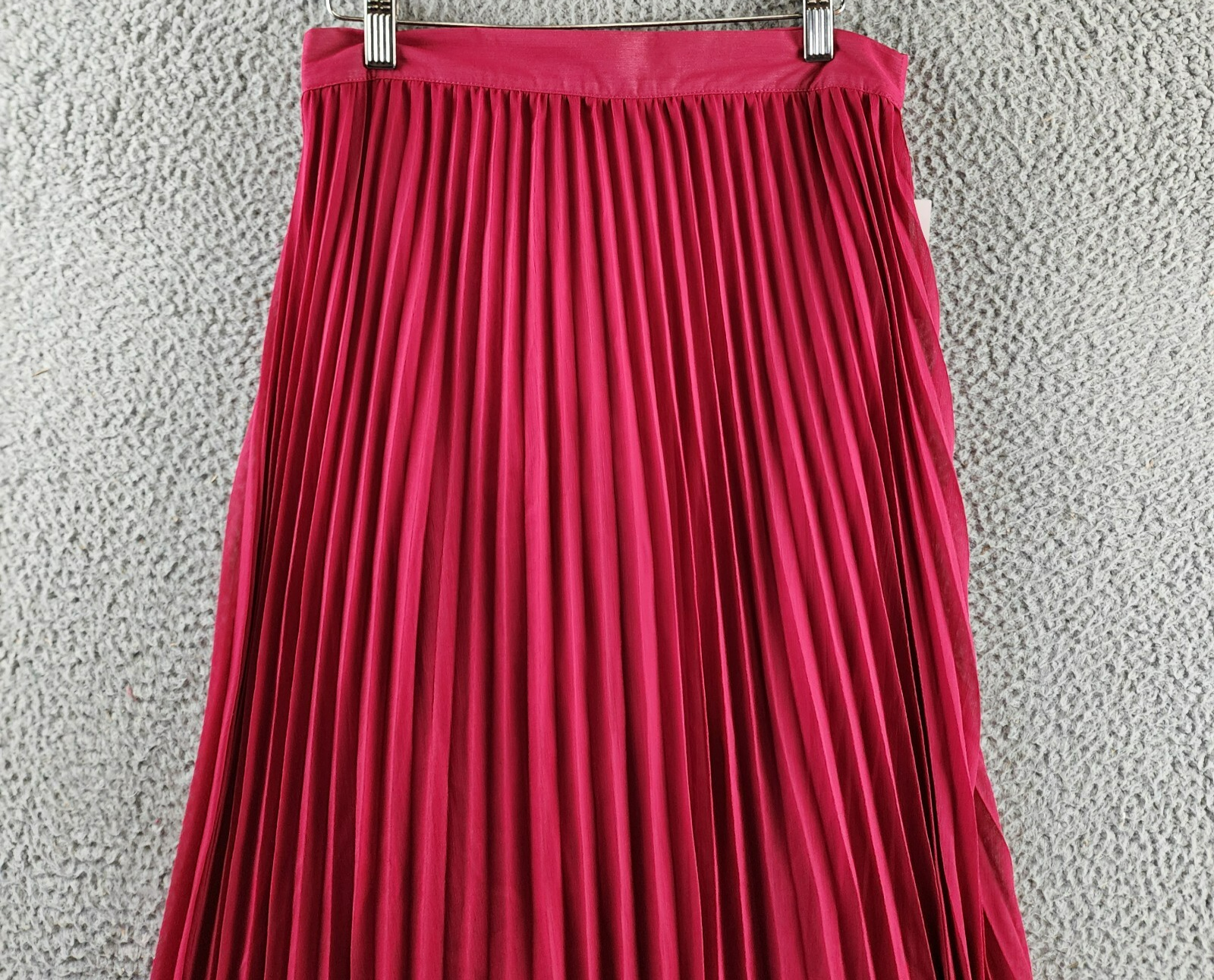 Adrienne Landau Onyx Pleated Skirt Women's M Vivacious Solid Back Zip Closure - Picture 3 of 12