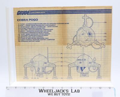 Cobra Pogo 1987 ORIGINAL Instructions Blueprints G.I. Joe Hasbro Action Figure