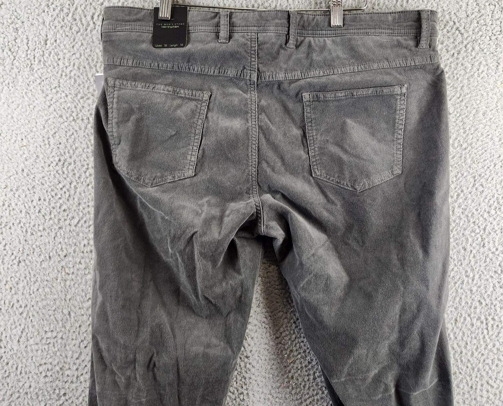 The Men's Store at Bloomingdale's Tailored Fit Corduroy Pants Men's 38Wx34L Gray - Picture 13 of 14