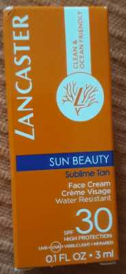 Lancaster Sun Beauty Sublime Tan Face Cream SPF 30 Probe 3 ml Neu