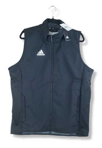 adidas Game Mode Vest Men's Casual Full Zip Black White