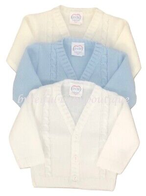 NEW Baby Boys Spanish Style Knitted Cable Cardigan NB-24 Months
