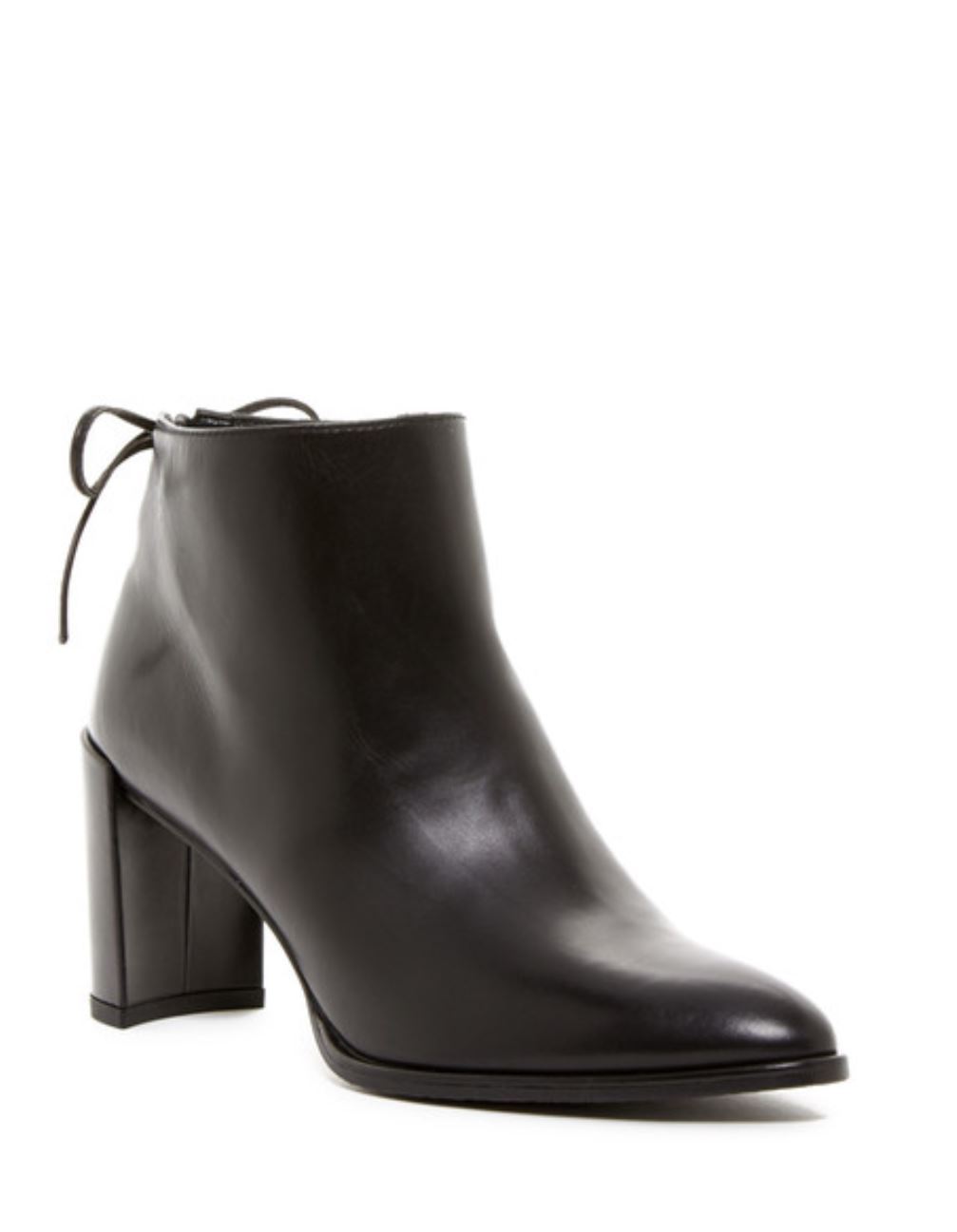 Pre-owned Stuart Weitzman $600  Lofty Bootie Black Leath 5 5.5 6 6.5 7 7.5 8 8.5 9 9.5 10m In Leather Black
