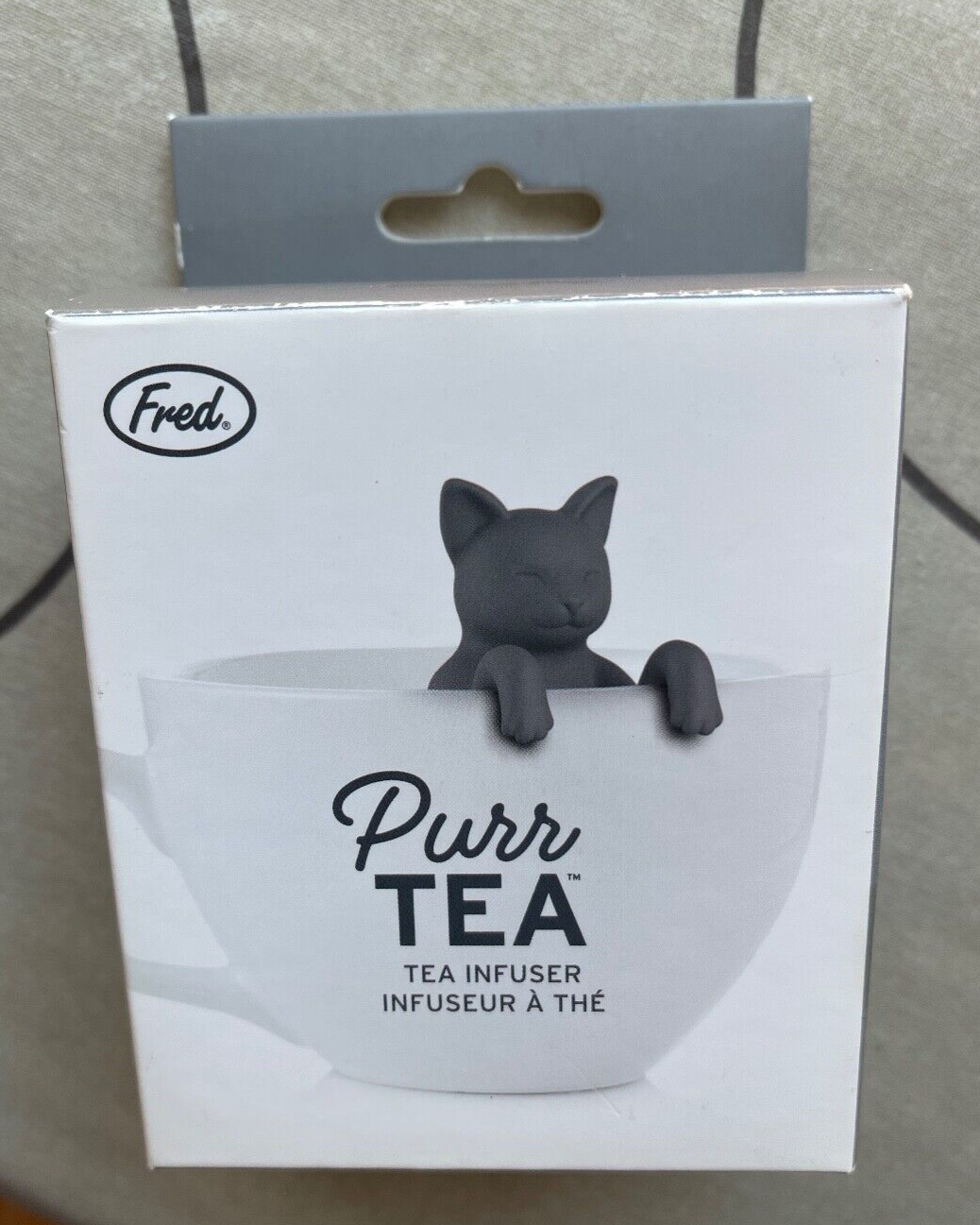 Infuser Cat Purr Tea Hangs On Inside Of Cup. Box Open But No