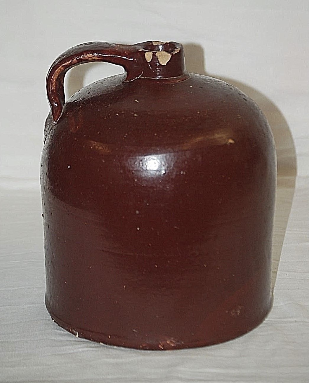 Old Vintage Antique Whiskey Jug Brown Stoneware Crock Primitive Country Farm c