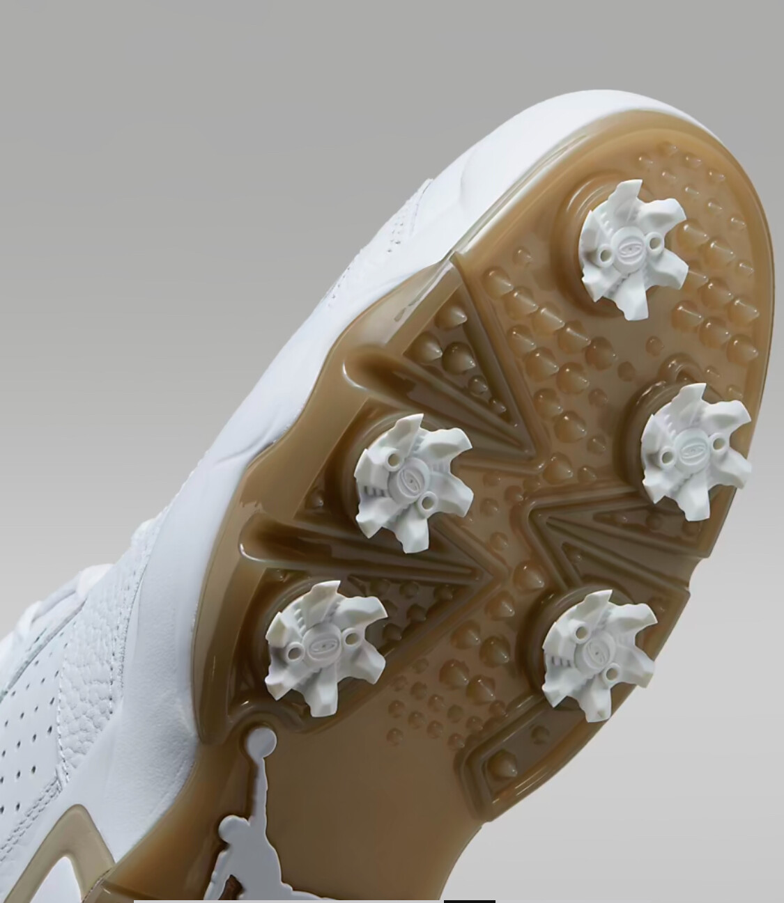 NIKE NIKE AIR JORDAN 6 RETRO GOLF SHOES 'WHITE/KHAKI'