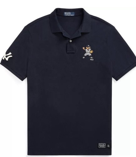 Polo Ralph Lauren NY Yankees Bear Classic Mesh Polo Navy Polo Ralph Lauren NY Yankees Bear Classic Mesh Polo Navy