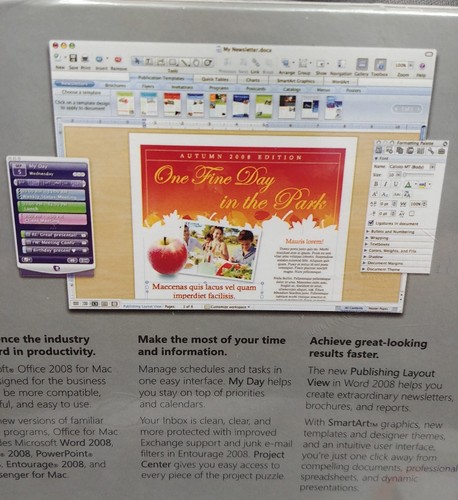 Microsoft Office 2008 for Mac 731-01727 Sealed