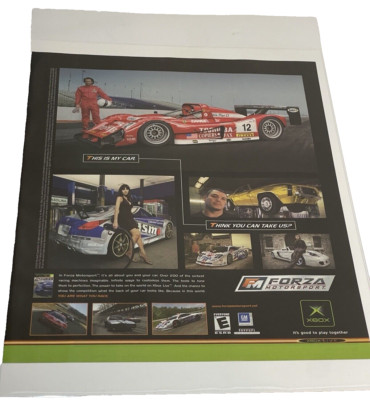 Forza Motorsport Racing Simulator - Video Game Print Ad / Poster Promo Art