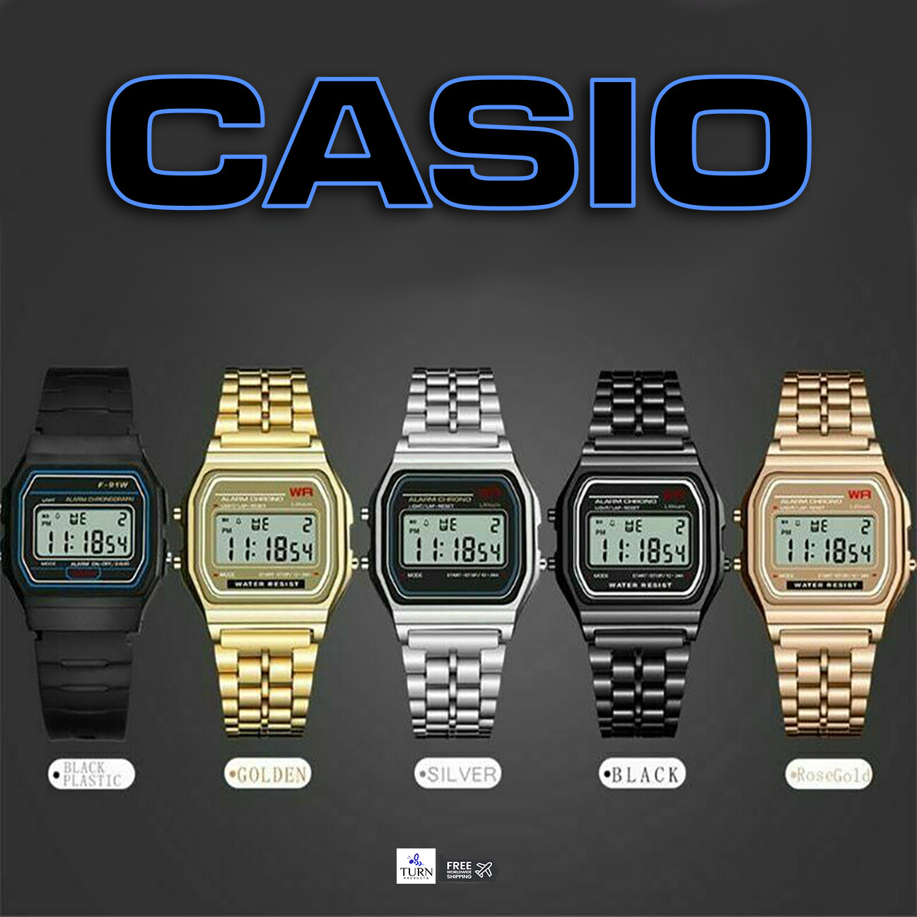 led retro watch