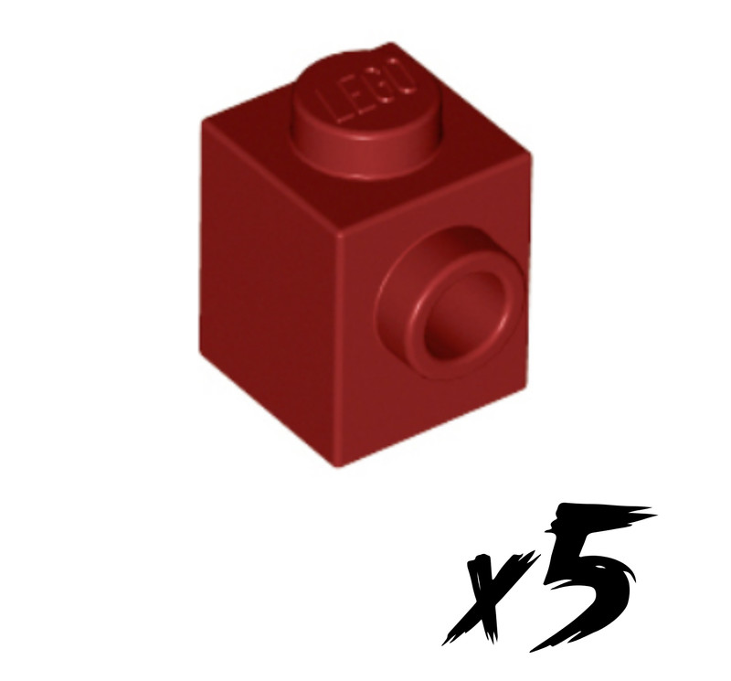 5x Lego 87087 â¢ 1x1 Stein Modifiziert  â¢ Dunkelrot â¢ Dark Red