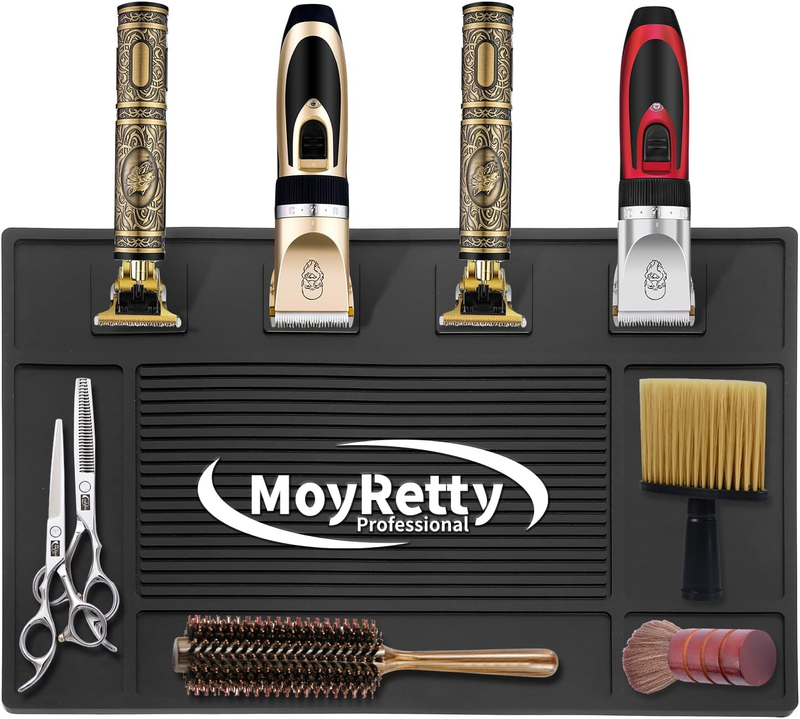 Magnetic Barber Organizer Mat for Clippers(17.7'' x 11.8''), Professional Anti-S