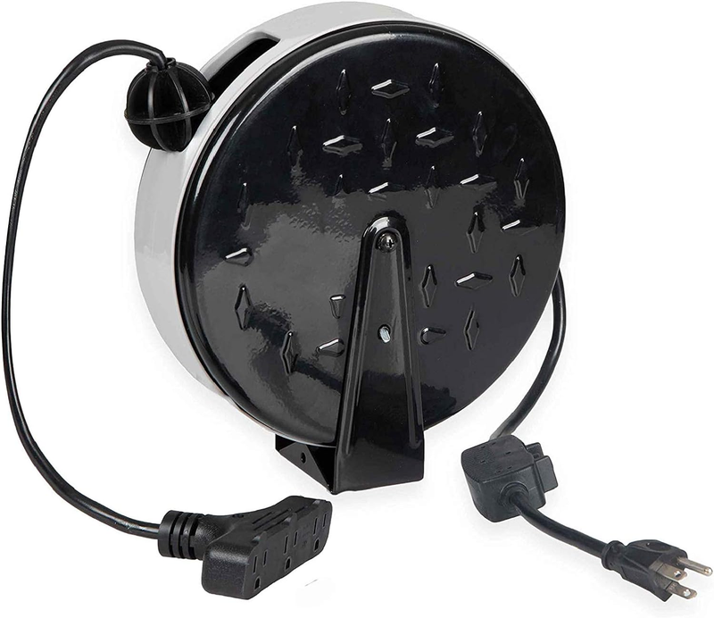 30 Foot Retractable Extension Cord Reel with Breaker Switch 