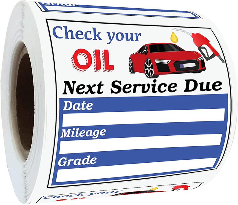Change Service Due Reminder Window Stickers Static Cling 2