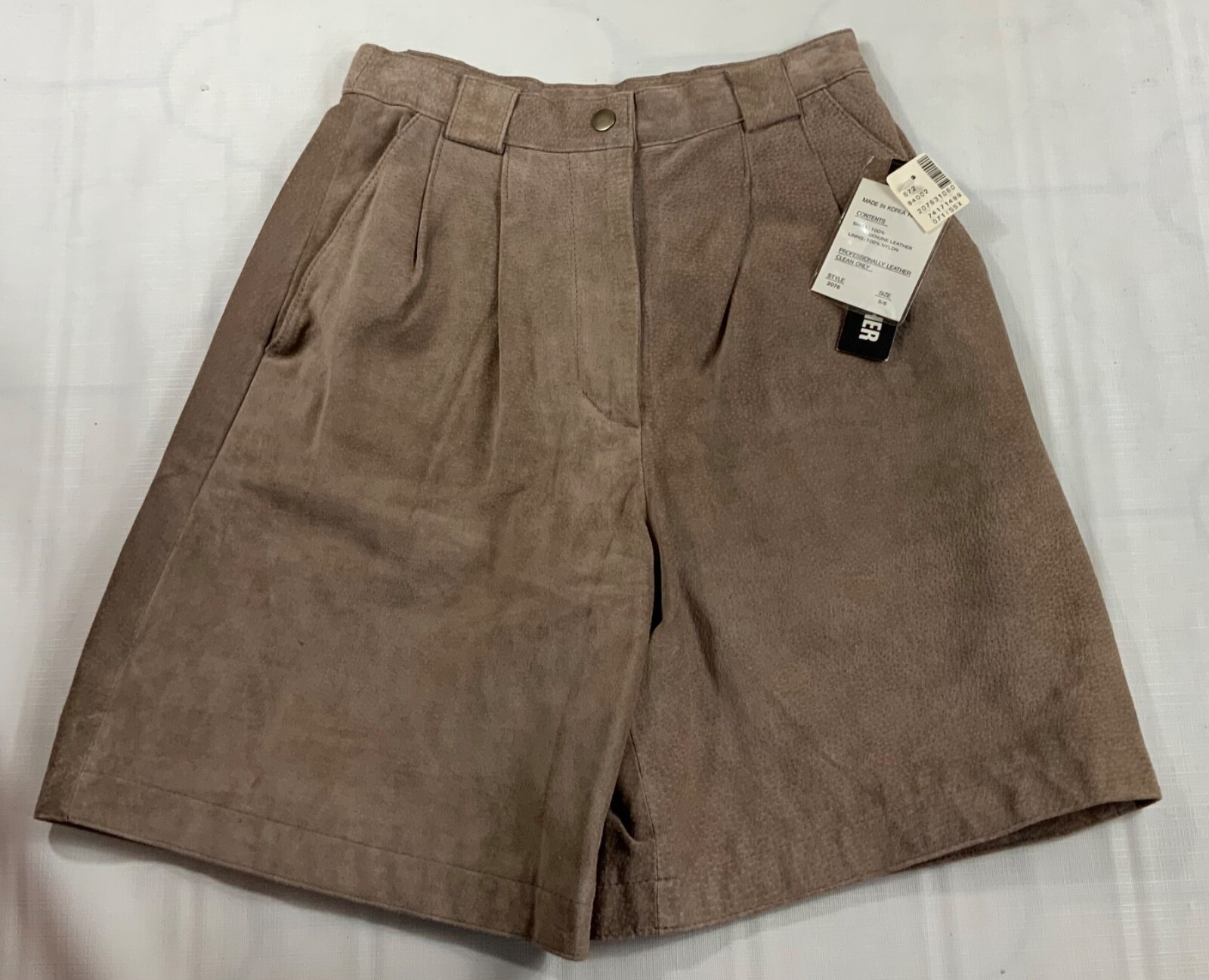 【PORTERNA】Muda Leather Shorts Lucrosun Women's Trendy Faux Leather Shorts High Waist