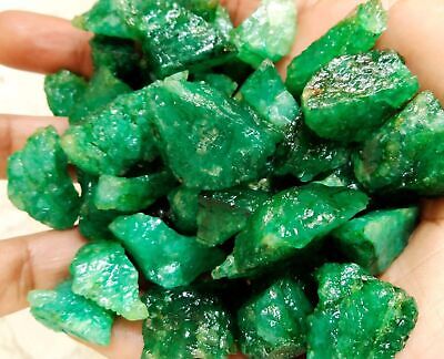 250.00 Ct. Translucent Colombian Green Emerald Rough AAA+ Loose Gemstone Lot