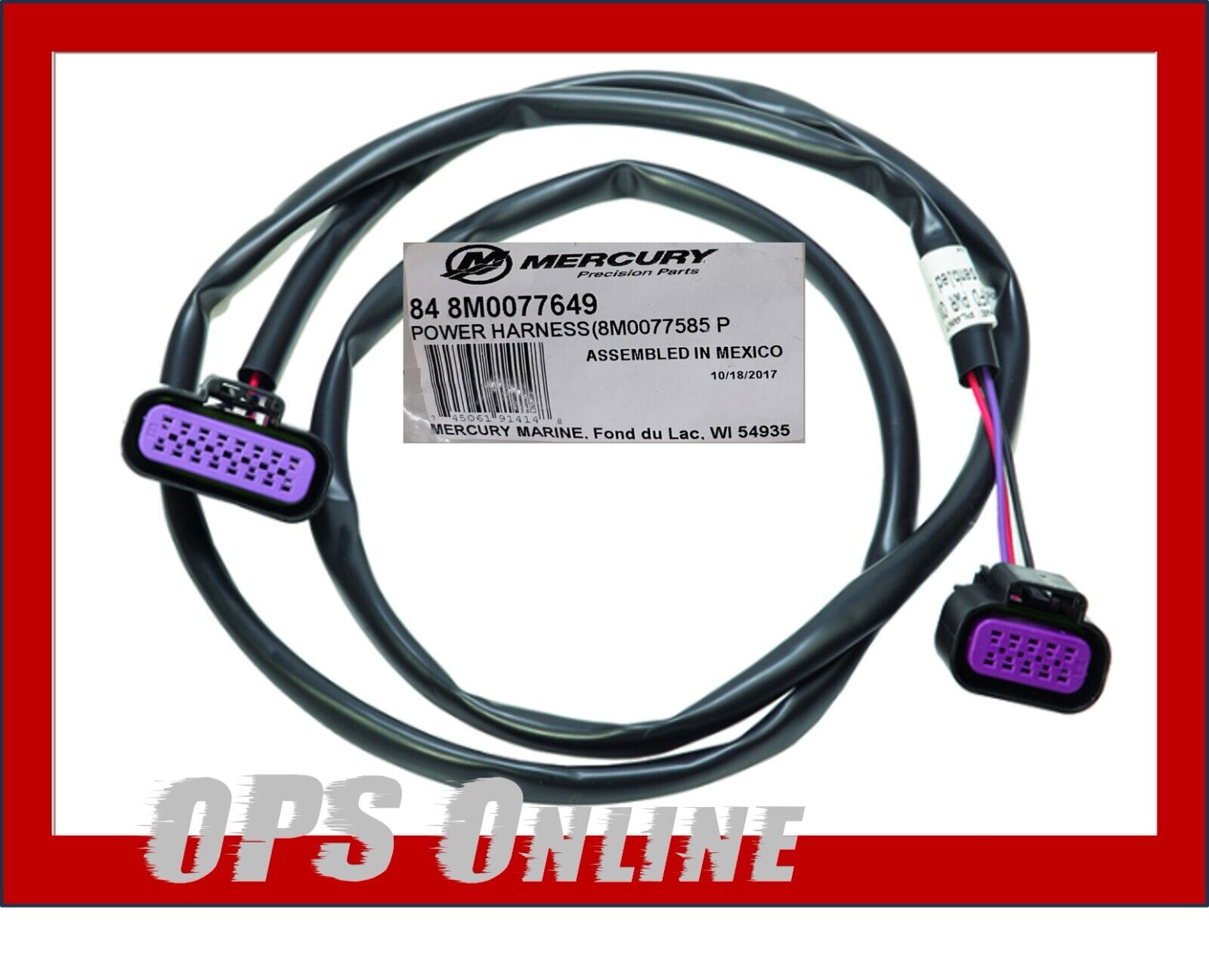 New/ OEM Mercury Vessel View 4 or 7 Power Harness Part # 84-8M0077649 New/ OEM Mercury Vessel View 4 or 7 Power Harness Part # 84-8M0077649