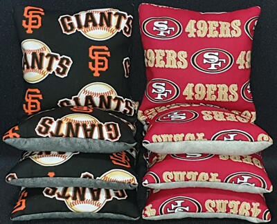 Set Of 8 Stick Slick San Francisco 49ers Giants Cornhole Bags FREE SHIP