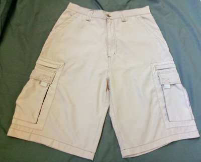 DFX Durable Fashion Xtreme CARGO Poly Casual Hike Khaki Tan Short LARGE/Lg/L W34
