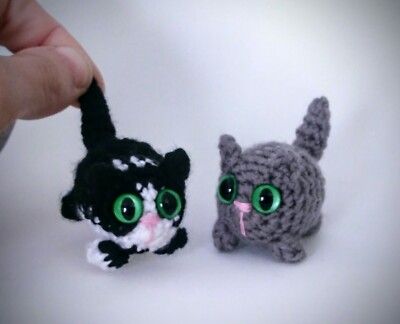 Chonky Cats! - cute tiny crochet plush stuffed amigurumi pet - made in USA