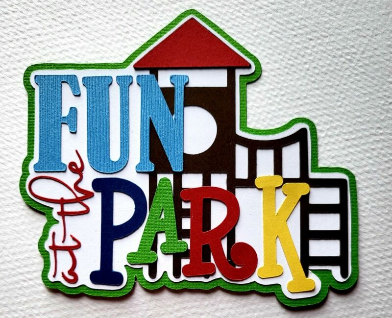 FUN AT THE PARK TITLE. Scrapbook, Card making Paper Piecing