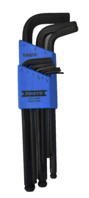 Proto Professional Metric Ball Hex Key Set 1.5-10mm J4996 9 Piece Kit Genuine