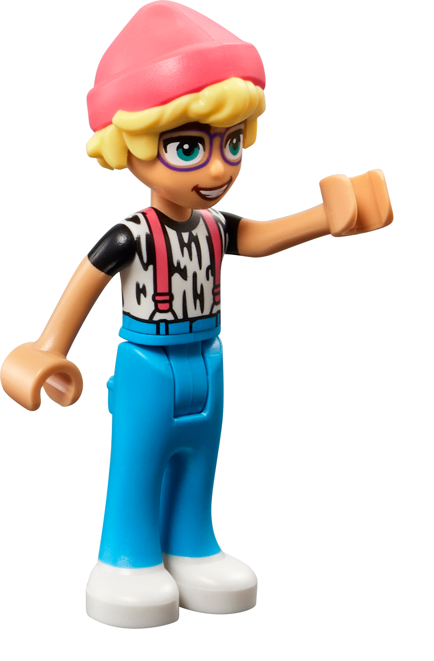 Friends Olly - White Shirt with Black Stripes, Coral…
