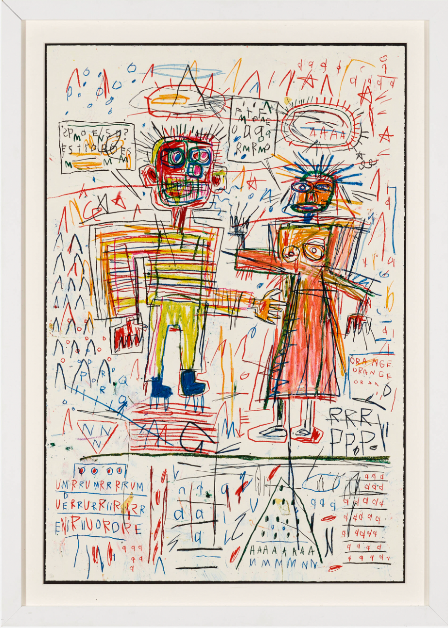 Rare Jean-Michel Basquiat Untitled III from Figure Portfolio