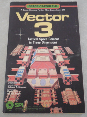 SPACE CAPSULE #4, VECTOR 3, MINI-GAME FROM SPI #2366, 1979, COMPLETE, UNPUNCHED!
