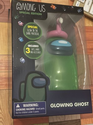 Among Us Special Edition Glowing Ghost Crewmate Action Figure  Hat Acc. #BB