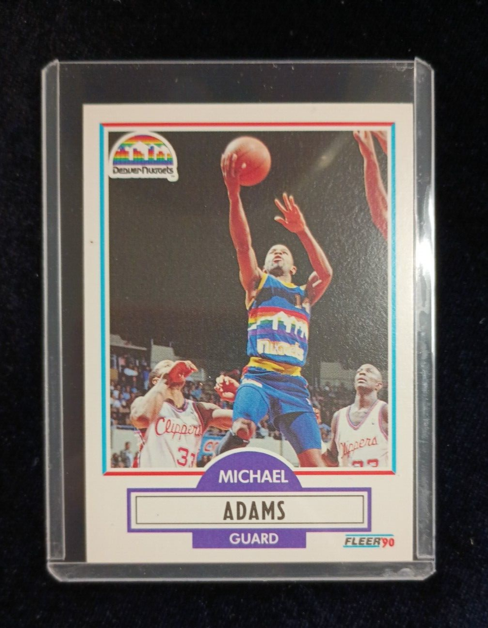 1990 Michael Adams Denver Nuggets Card