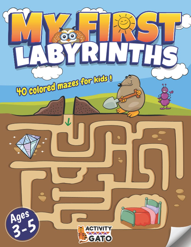Mazes for Kids Ages 3-5: My First Activity Book for Kids Ages 3,4,5 Fun Educatio