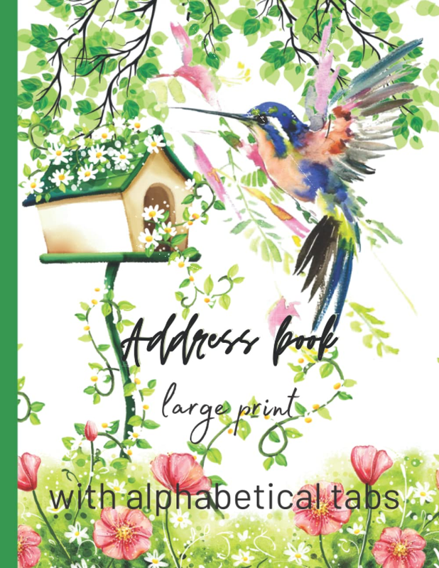 Address Book with Alphabetical Tabs: Large Print - Large Telep...